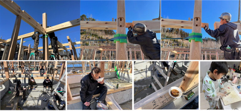 山田町船越の現場の建て方でした！